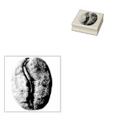 Schwarz-Weiß-Kaffeebohnen-Bleistift Zeichnend Gummistempel (Stempel)