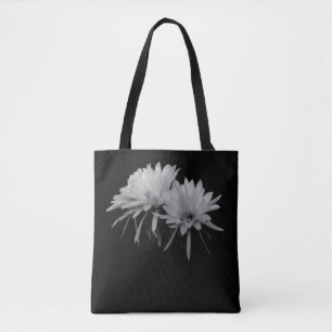Schwarz-Weiß-Kakteen blühen Tasche