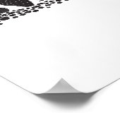 Schwarz-Weiß-Kakteen und Sukkulents-Poster Poster (Ecke)