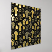 Schwarz-Weiß-Kaktus Doodle-Muster Foliendrucke (Ablage )