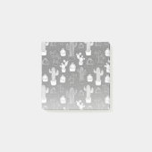 Schwarz-Weiß-Kaktus Doodle-Muster Post-it Klebezettel (Vorderseite)