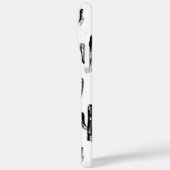 Schwarz-Weiß-Kaktus. Modernes botanisches Muster Case-Mate iPhone Hülle (Rückseite / Links)