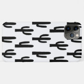 Schwarz-Weiß-Kaktus. Modernes Kakteen Case-Mate iPhone Hülle (Rückseite (Horizontal))