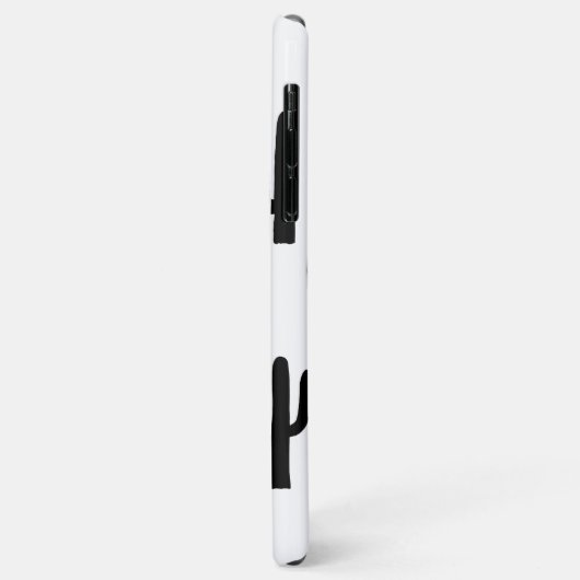 Schwarz-Weiß-Kaktus. Modernes Kakteen Case-Mate iPhone Hülle (Hinten/Links)