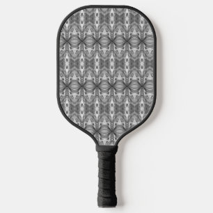 Schwarz-Weiß-Kaleidoskop/Muster in Krawatte Pickleball Schläger