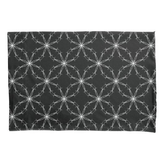 Schwarz-Weiß-Kaleidoskop-Star Pillowcase Kissenbezug (Vorderseite)