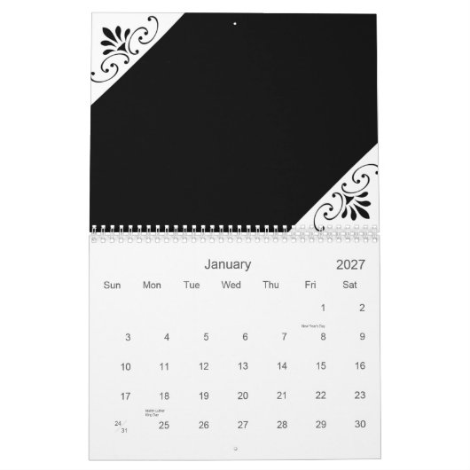 Schwarz-Weiß-Kalender 2010 Kalender (Jan 2027)