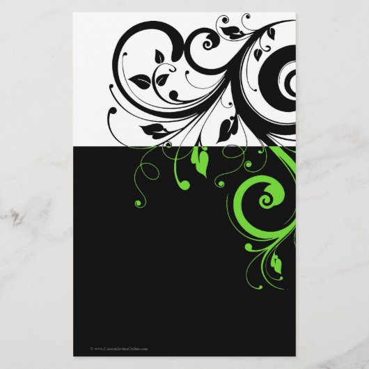 Schwarz/Weiß/Kalkgrün, fett, wirbeln Flyer (Hinten)