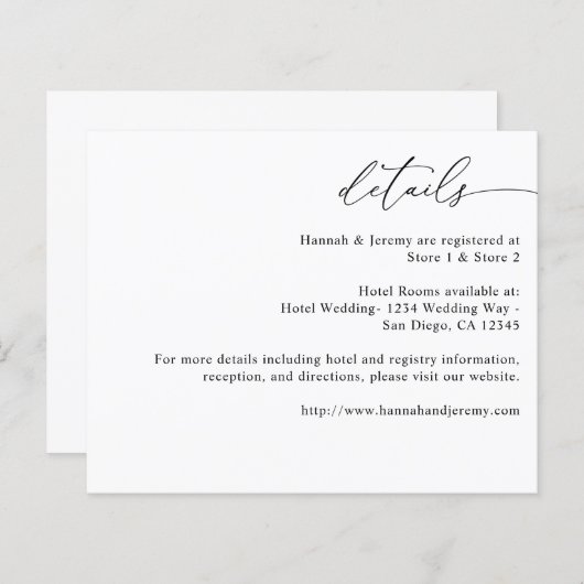 Schwarz-Weiß-Kalligrafie 3 Details (Vorne/Hinten)