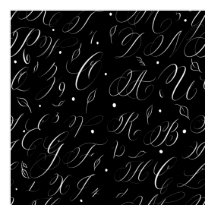 Schwarz-Weiß-Kalligrafie Alphabet-Poster