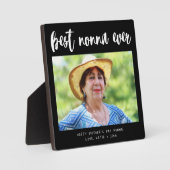 Schwarz-Weiß-Kalligrafie Best Nonna jemals Fotoplatte (Vorderseite)