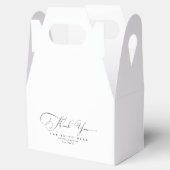 Schwarz-Weiß-Kalligrafie Danke für Ihre Hochzeit Geschenkschachtel (Geöffnet)