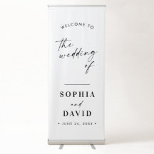 Schwarz-Weiß-Kalligrafie-Hochzeit Willkommen