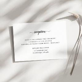 Schwarz-Weiß-Kalligrafie-Hochzeitskarte Einladung