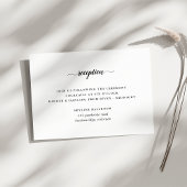 Schwarz-Weiß-Kalligrafie-Hochzeitskarte Einladung