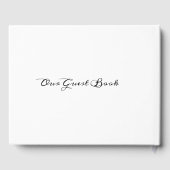 Schwarz-Weiß-Kalligrafie-Script-Foto Hochzeit Gästebuch (Rückseite)