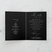 Schwarz-Weiß-Kalligrafie-Signatur-Skript-Hochzeit Programm (Innenseite)
