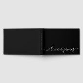 Schwarz-Weiß-Kalligrafie-Skript Hochzeit Gästebuch (Voll)
