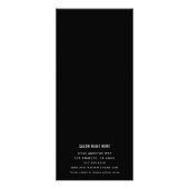 Schwarz-Weiß-Kalligraphie-Brows & Lashes Werbekarte (Hinten)