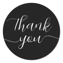 Schwarz-Weiß-Kalligraphie Elegant Danke