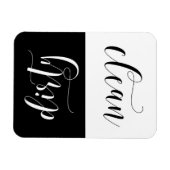 Schwarz-Weiß-Kalligraphie-Geschirrspüler Magnet (Horizontal)