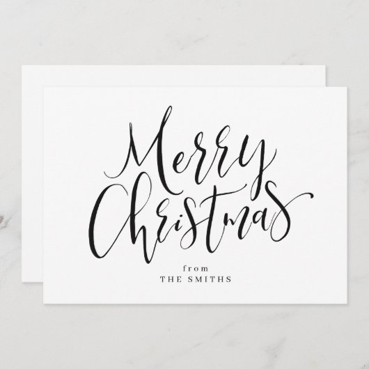 Schwarz-Weiß-Kalligraphie Weihnachten (Vorne/Hinten)