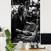 Schwarz-weiß-Kampfstation-Anleitungsposter Poster (Heimbüro)