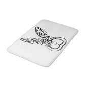 Schwarz-Weiß-Kaninchen Badematte (Schrägansicht)