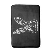 Schwarz-Weiß-Kaninchen Badematte (Vorderseite Vertikal)