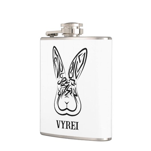 Schwarz-Weiß-Kaninchen Flachmann (Links)