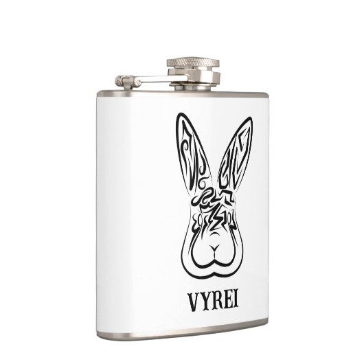 Schwarz-Weiß-Kaninchen Flachmann (Rechts)