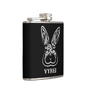 Schwarz-Weiß-Kaninchen Flachmann (Rechts)