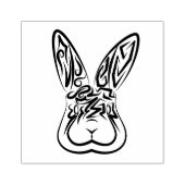 Schwarz-Weiß-Kaninchen Gummistempel (Prägung)