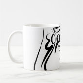 Schwarz-Weiß-Kaninchen Kaffeetasse (Links)