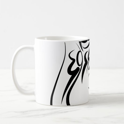 Schwarz-Weiß-Kaninchen Kaffeetasse (Links)