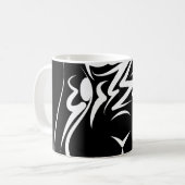 Schwarz-Weiß-Kaninchen Kaffeetasse (Vorderseite Links)