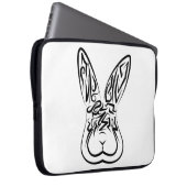 Schwarz-Weiß-Kaninchen Laptopschutzhülle (Vorne Rechts)