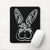 Schwarz-Weiß-Kaninchen Mousepad (Mit Mouse)