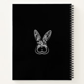 Schwarz-Weiß-Kaninchen Notizblock (Rückseite)