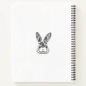 Schwarz-Weiß-Kaninchen Notizblock (Rückseite)
