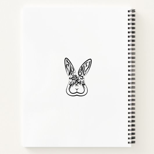Schwarz-Weiß-Kaninchen Notizblock (Rückseite)