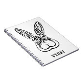 Schwarz-Weiß-Kaninchen Notizblock (Rechte Seite)