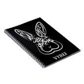 Schwarz-Weiß-Kaninchen Notizblock (Rechte Seite)