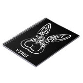 Schwarz-Weiß-Kaninchen Notizblock (Linke Seite)