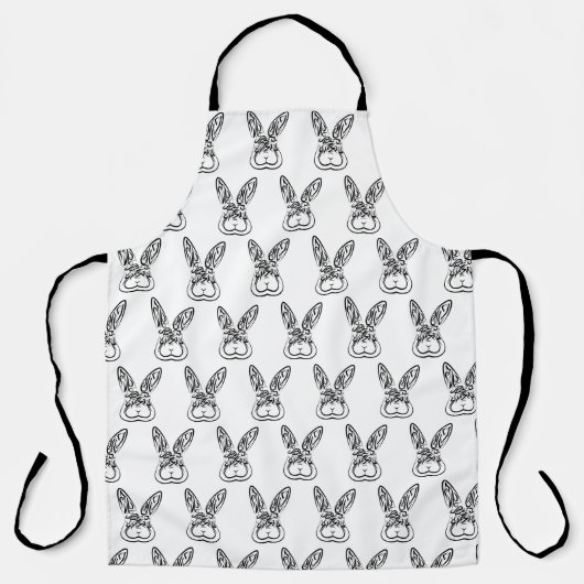 Schwarz-Weiß-Kaninchen Schürze (Vorderseite)