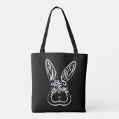 Schwarz-Weiß-Kaninchen Tasche (Rückseite)
