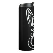 Schwarz-Weiß-Kaninchen Thermosbecher (Nach links gedreht)