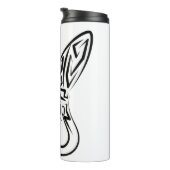 Schwarz-Weiß-Kaninchen Thermosbecher (Nach rechts gedreht)