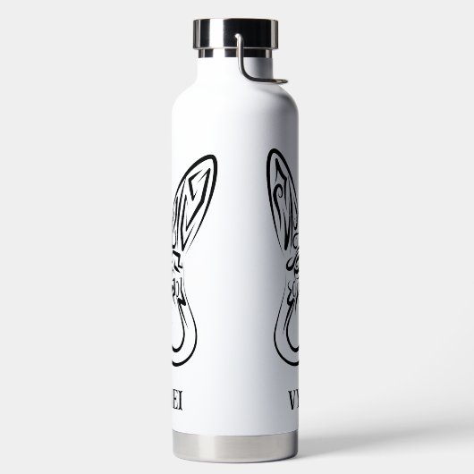 Schwarz-Weiß-Kaninchen Trinkflasche (links)