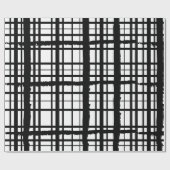 Schwarz-Weiß-Kariert-2-Schleifpapier Geschenkpapier (Flach)